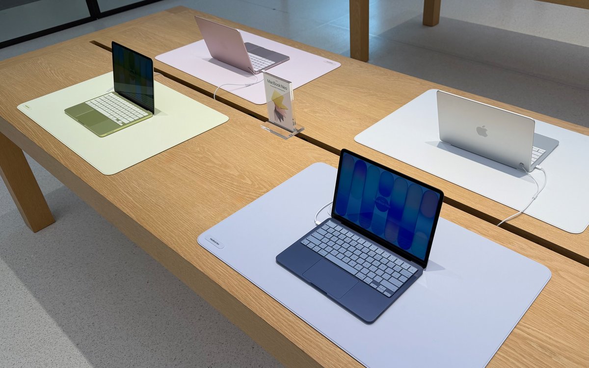 Apple MacBook laptops grouped together (illustration — not the new M6 model)
