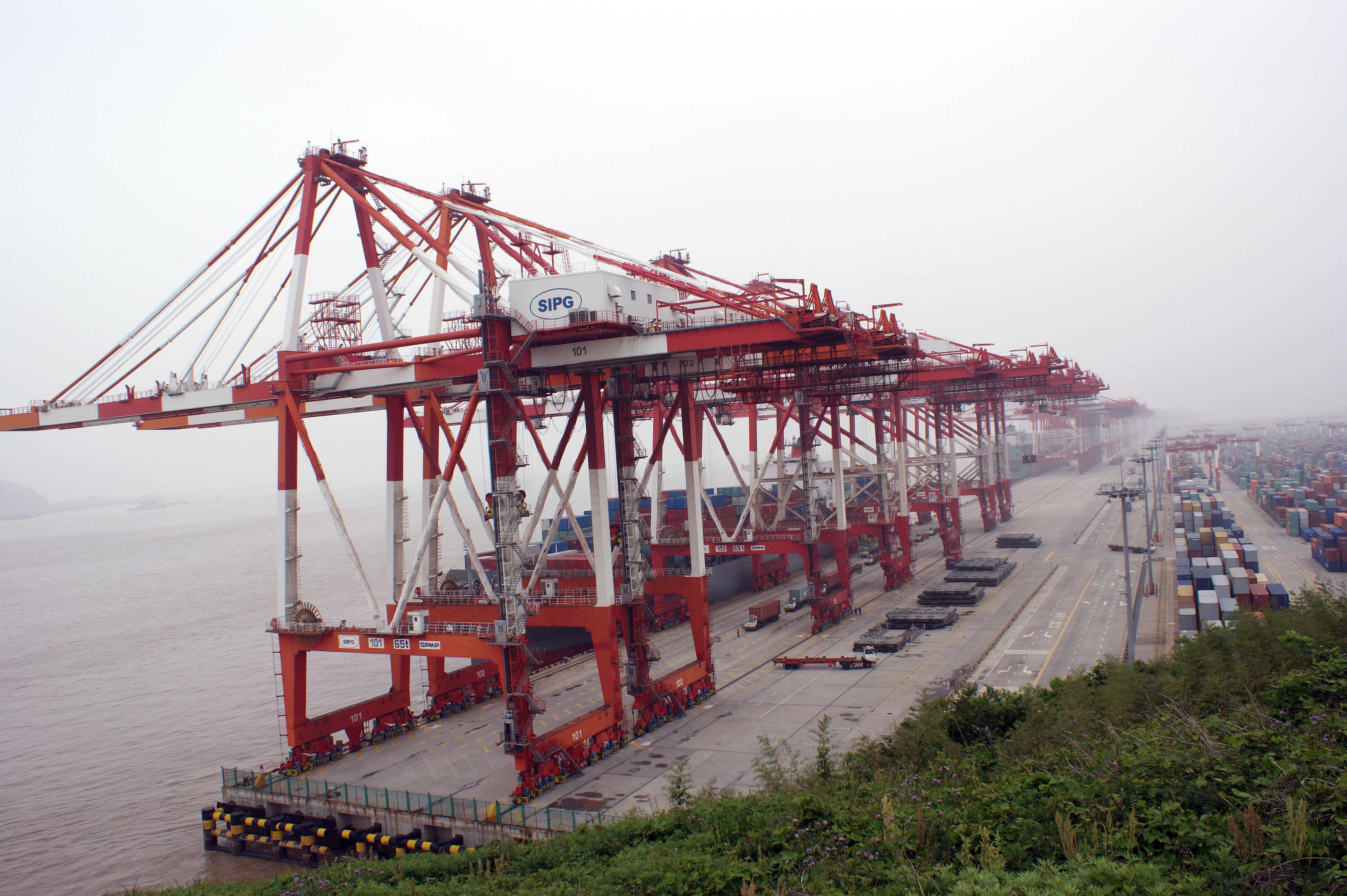 Container terminal at Yangshan deep-water port, Shanghai