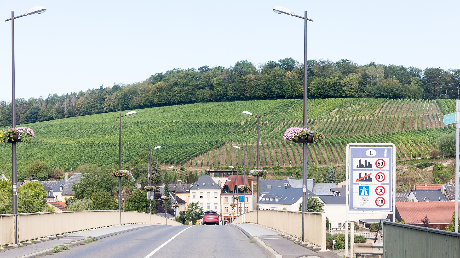 The bridge over the Moselle river at Schengen, on the Germany–Luxembourg border