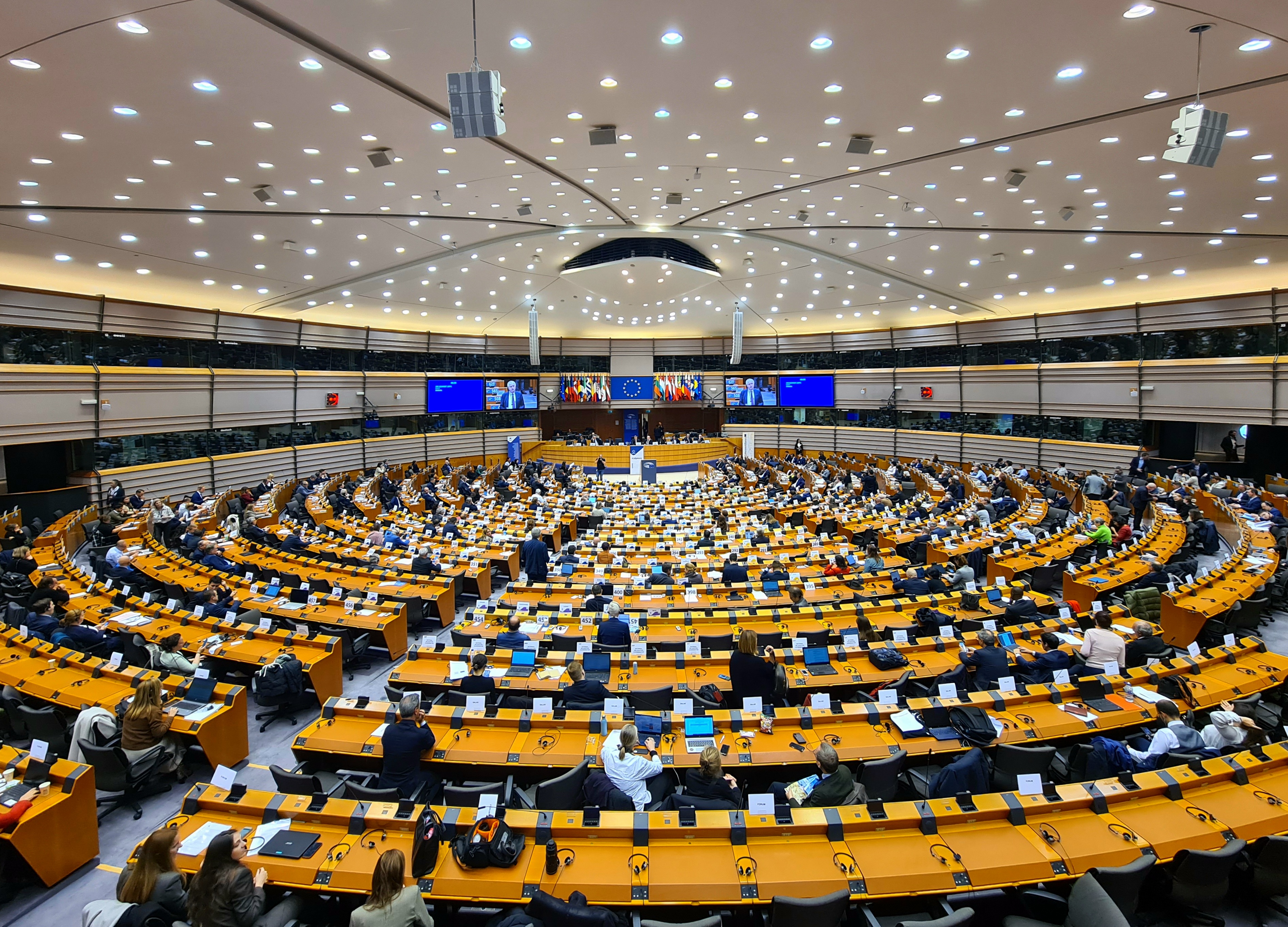 A plenary session of the European Parliament in Brussels
