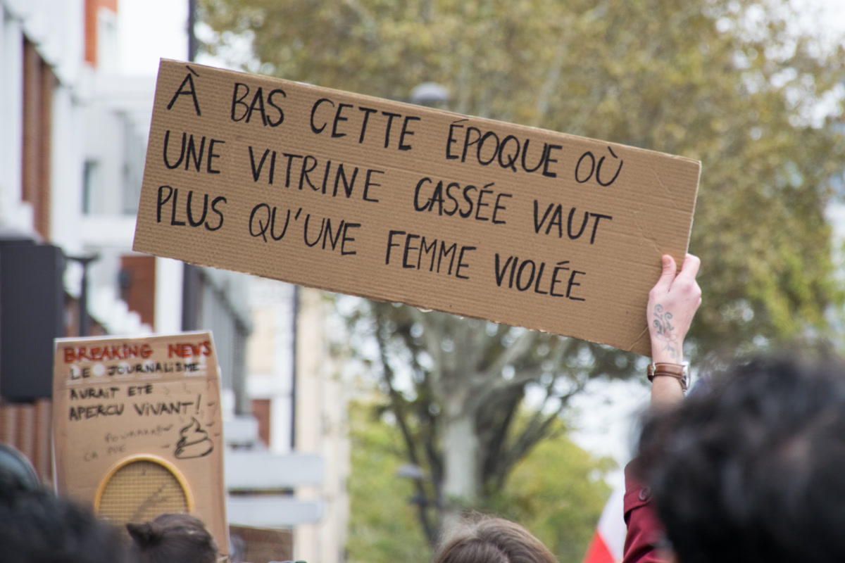 Demonstrators march in Paris during the demonstration of 24 October 2026