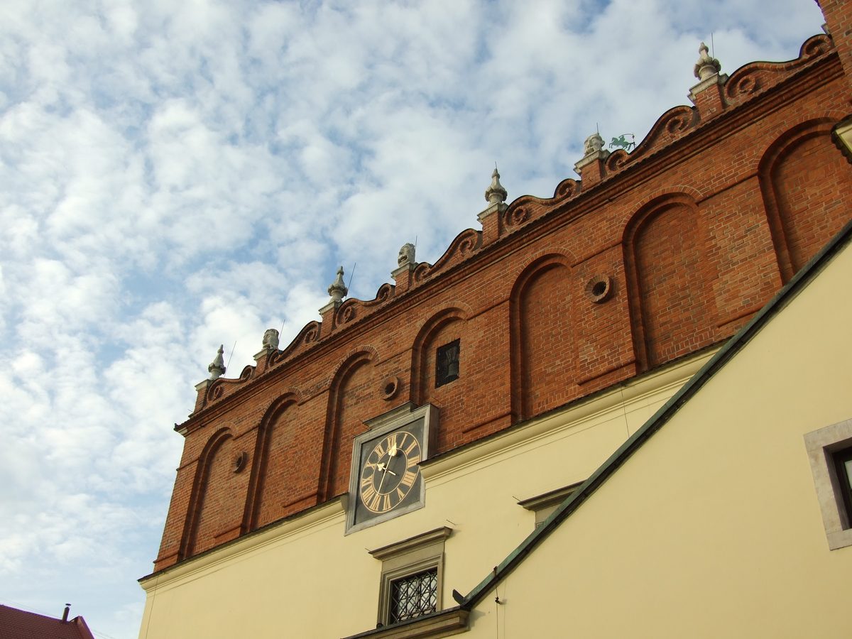 Detail of the town hall in Tarnów's market square