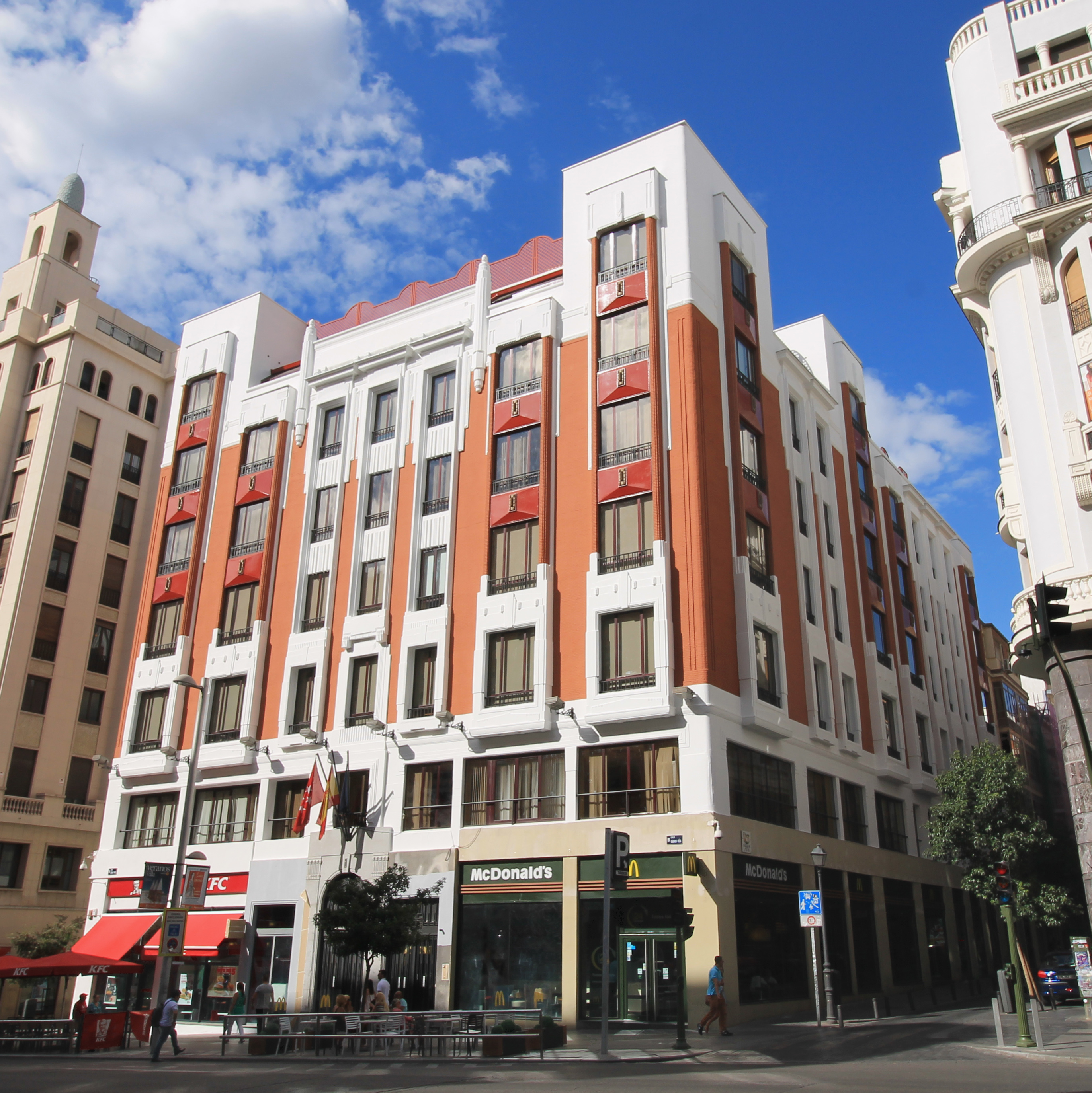 A building on Gran Vía, Madrid's main shopping street