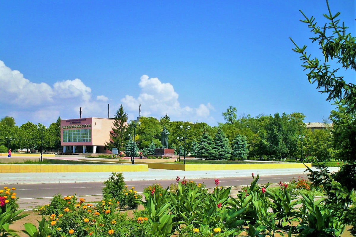 Oleshky's central square before the full-scale invasion