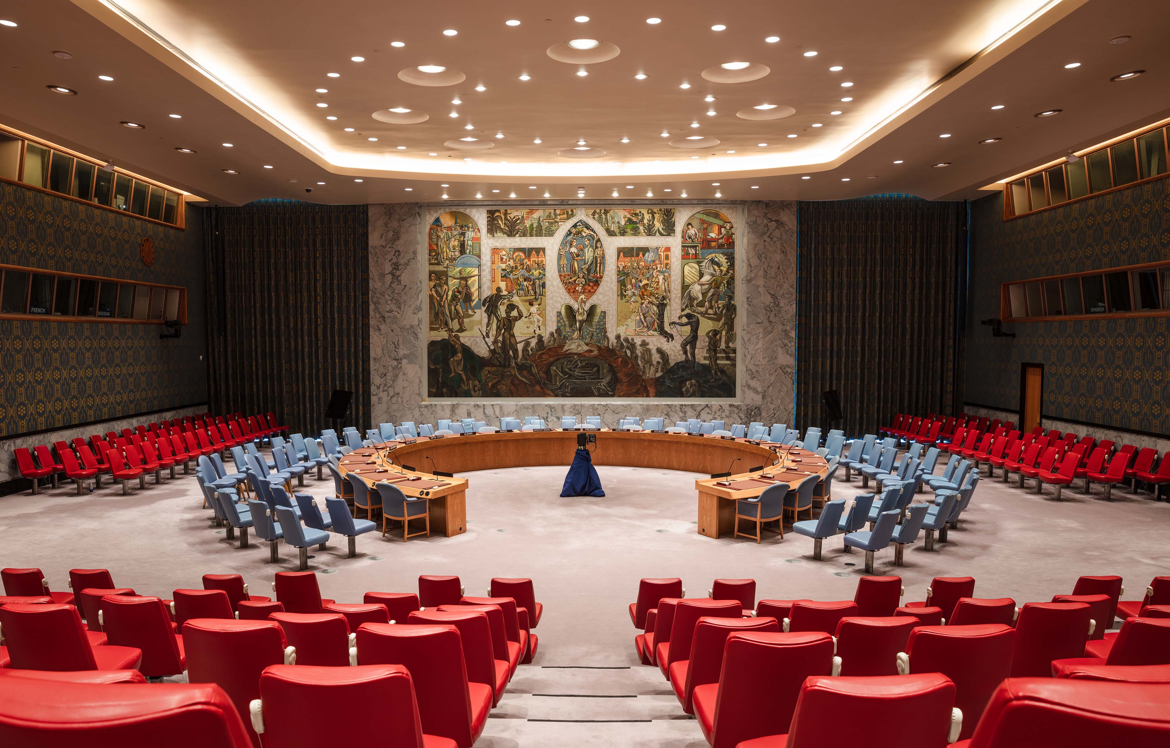 The UN Security Council Chamber in New York